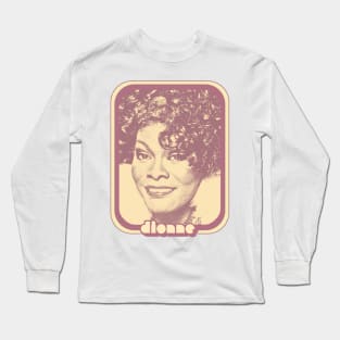 Dionne Warwick // Retro Style 70s Aesthetic Fan Design Long Sleeve T-Shirt